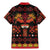 Papua Batik Motif Family Matching Mermaid Dress and Hawaiian Shirt Papua Spirit Black Version - Polynesian Pride