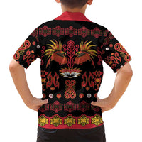 Papua Batik Motif Family Matching Puletasi and Hawaiian Shirt Papua Spirit Black Version LT05 - Polynesian Pride