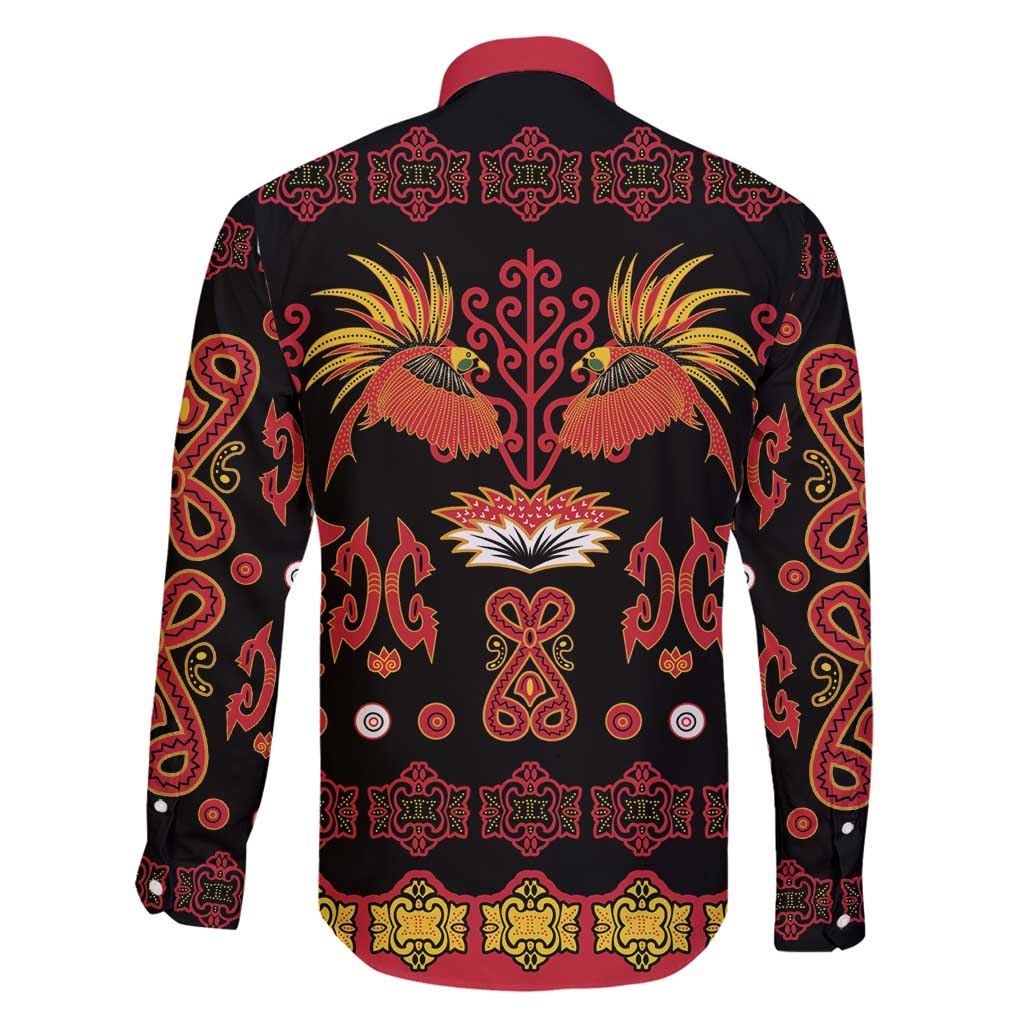 Papua Batik Motif Family Matching Puletasi and Hawaiian Shirt Papua Spirit Black Version LT05 - Polynesian Pride
