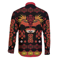 Papua Batik Motif Family Matching Puletasi and Hawaiian Shirt Papua Spirit Black Version LT05 - Polynesian Pride