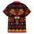 Papua Batik Motif Family Matching Short Sleeve Bodycon Dress and Hawaiian Shirt Papua Spirit Black Version - Polynesian Pride