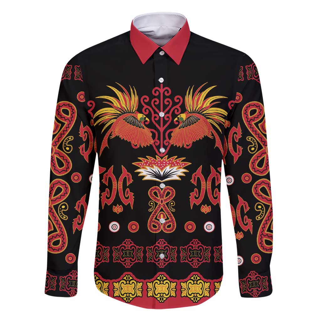 Papua Batik Motif Family Matching Short Sleeve Bodycon Dress and Hawaiian Shirt Papua Spirit Black Version - Polynesian Pride