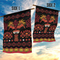 Papua Batik Motif Garden Flag Papua Spirit Black Version - Polynesian Pride