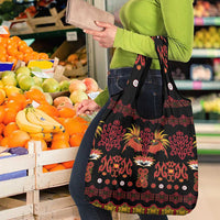 Papua Batik Motif Grocery Bag Papua Spirit Black Version - Polynesian Pride
