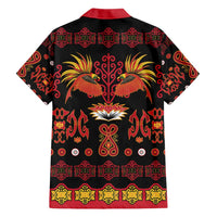 Papua Batik Motif Hawaiian Shirt Papua Spirit Black Version - Polynesian Pride