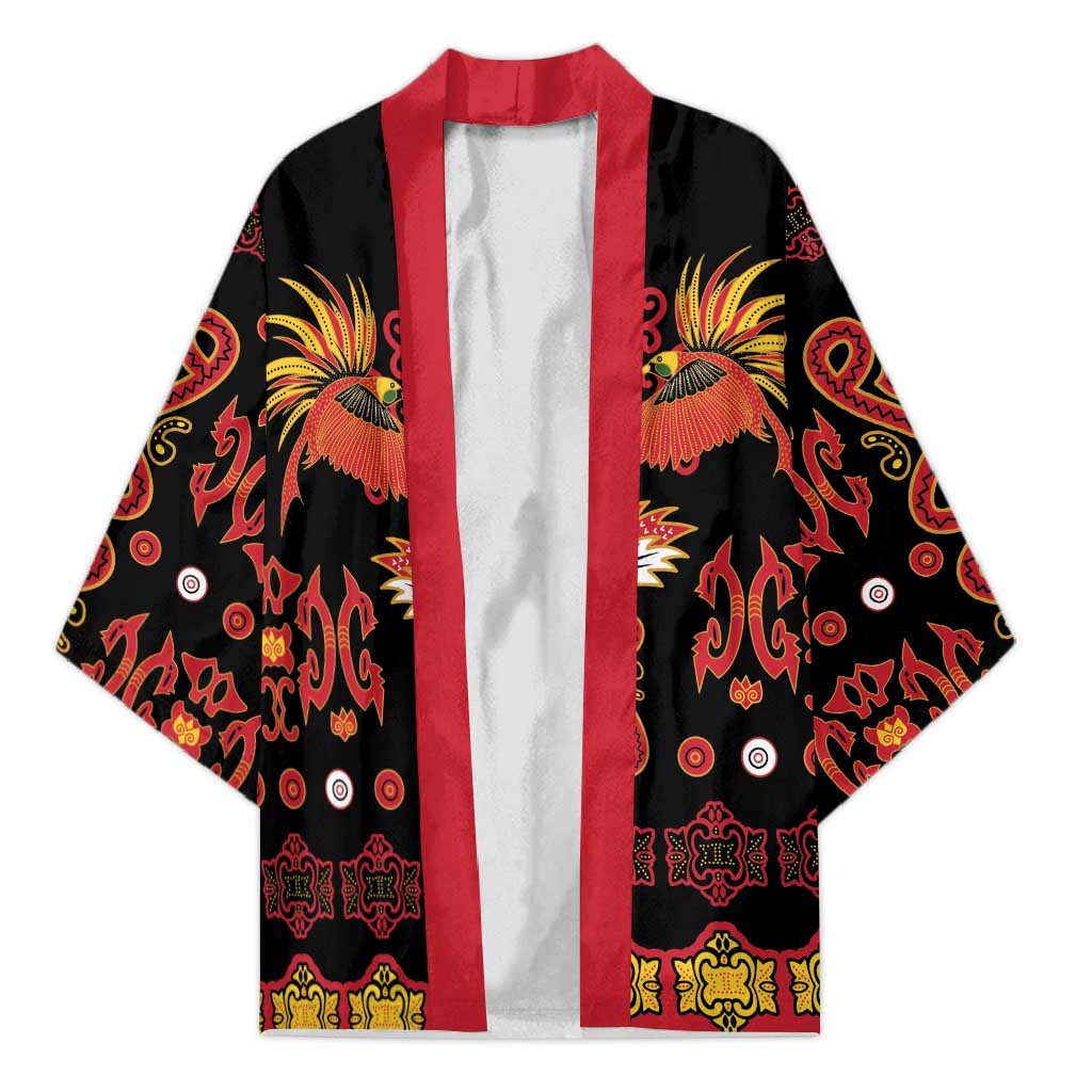 Papua Batik Motif Kimono Papua Spirit Black Version - Polynesian Pride