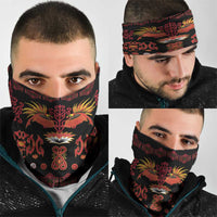 Papua Batik Motif Neck Gaiter Papua Spirit Black Version - Polynesian Pride