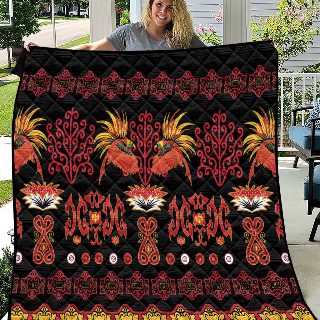 Papua Batik Motif Quilt Papua Spirit Black Version LT05 Black - Polynesian Pride