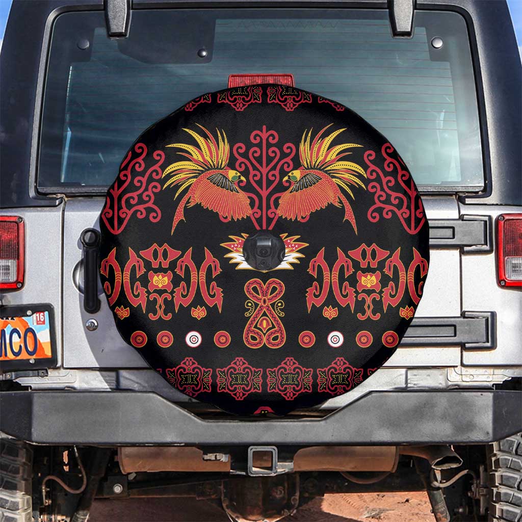 Papua Batik Motif Spare Tire Cover Papua Spirit Black Version - Polynesian Pride