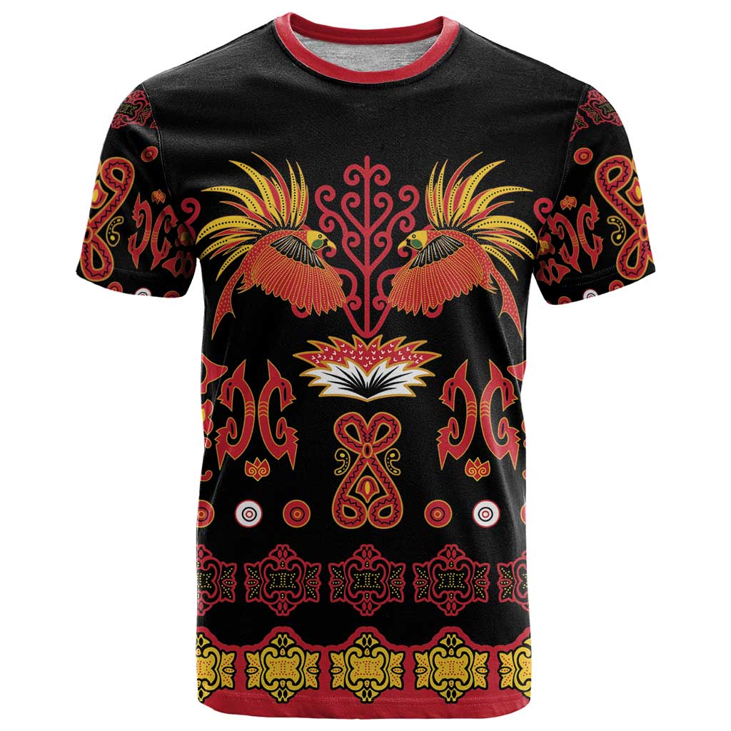 Papua Batik Motif T Shirt Papua Spirit Black Version - Polynesian Pride