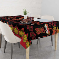 Papua Batik Motif Tablecloth Papua Spirit Black Version - Polynesian Pride