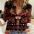 Papua Batik Motif Women Casual Shirt Papua Spirit Black Version - Polynesian Pride