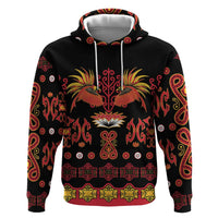 Papua Batik Motif Zip Hoodie Papua Spirit Black Version LT05 Pullover Hoodie Black - Polynesian Pride