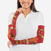 Papua Batik Motif Arm Sleeves Papua Spirit Red Version - Polynesian Pride