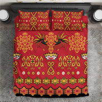 Papua Batik Motif Bedding Set Papua Spirit Red Version - Polynesian Pride