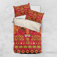 Papua Batik Motif Bedding Set Papua Spirit Red Version - Polynesian Pride