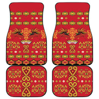 Papua Batik Motif Car Mats Papua Spirit Red Version - Polynesian Pride