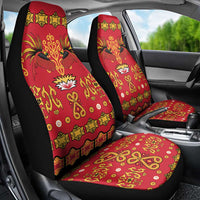 Papua Batik Motif Car Seat Cover Papua Spirit Red Version - Polynesian Pride