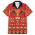 Papua Batik Motif Family Matching Long Sleeve Bodycon Dress and Hawaiian Shirt Papua Spirit Red Version - Polynesian Pride