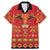 Papua Batik Motif Family Matching Mermaid Dress and Hawaiian Shirt Papua Spirit Red Version - Polynesian Pride