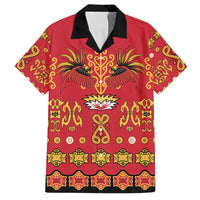 Papua Batik Motif Family Matching Puletasi and Hawaiian Shirt Papua Spirit Red Version LT05 Dad's Shirt - Short Sleeve Red - Polynesian Pride