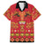 Papua Batik Motif Family Matching Short Sleeve Bodycon Dress and Hawaiian Shirt Papua Spirit Red Version - Polynesian Pride