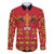 Papua Batik Motif Family Matching Short Sleeve Bodycon Dress and Hawaiian Shirt Papua Spirit Red Version - Polynesian Pride