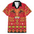 Papua Batik Motif Family Matching Tank Maxi Dress and Hawaiian Shirt Papua Spirit Red Version - Polynesian Pride