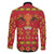 Papua Batik Motif Family Matching Tank Maxi Dress and Hawaiian Shirt Papua Spirit Red Version - Polynesian Pride