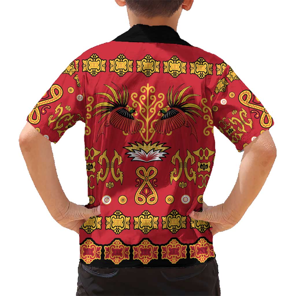 Papua Batik Motif Hawaiian Shirt Papua Spirit Red Version - Polynesian Pride
