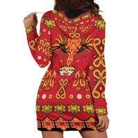 Papua Batik Motif Hoodie Dress Papua Spirit Red Version - Polynesian Pride