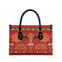 Papua Batik Motif Leather Bag Papua Spirit Red Version - Polynesian Pride