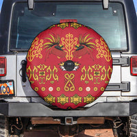 Papua Batik Motif Spare Tire Cover Papua Spirit Red Version - Polynesian Pride