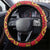 Papua Batik Motif Steering Wheel Cover Papua Spirit Red Version - Polynesian Pride