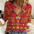 Papua Batik Motif Women Casual Shirt Papua Spirit Red Version - Polynesian Pride