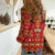 Papua Batik Motif Women Casual Shirt Papua Spirit Red Version - Polynesian Pride