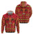 Papua Batik Motif Zip Hoodie Papua Spirit Red Version - Polynesian Pride