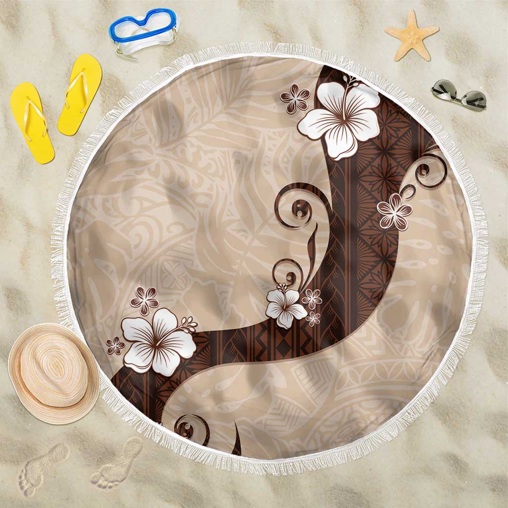 Polynesia Hibiscus Beach Blanket Cameo Curve Motif - Polynesian Pride