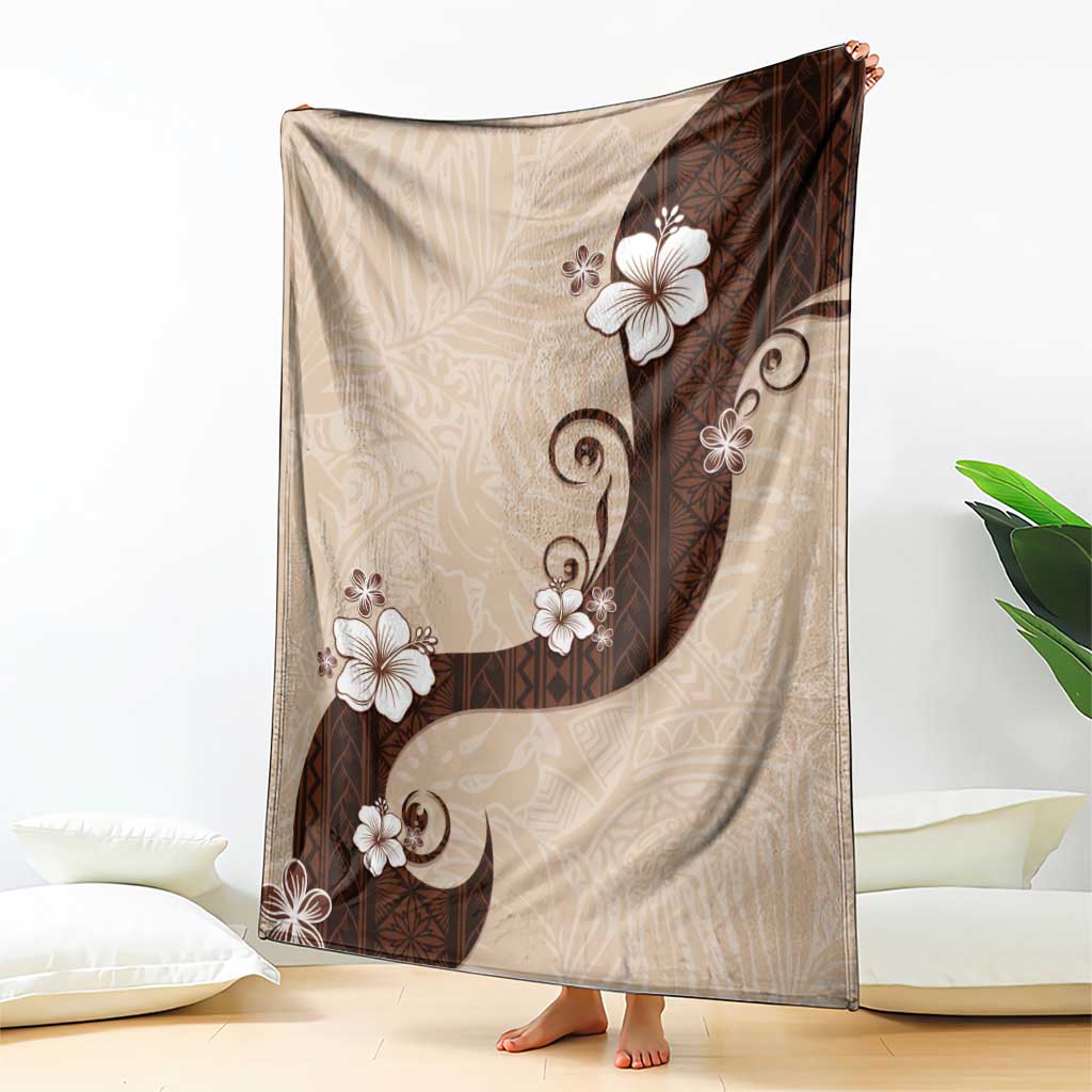 Polynesia Hibiscus Blanket Cameo Curve Motif - Polynesian Pride