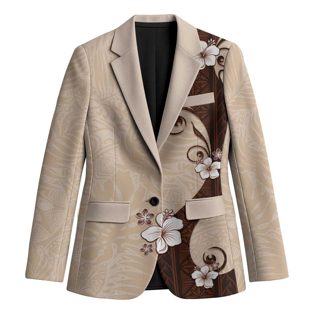 Polynesia Hibiscus Blazer Cameo Curve Motif - Polynesian Pride