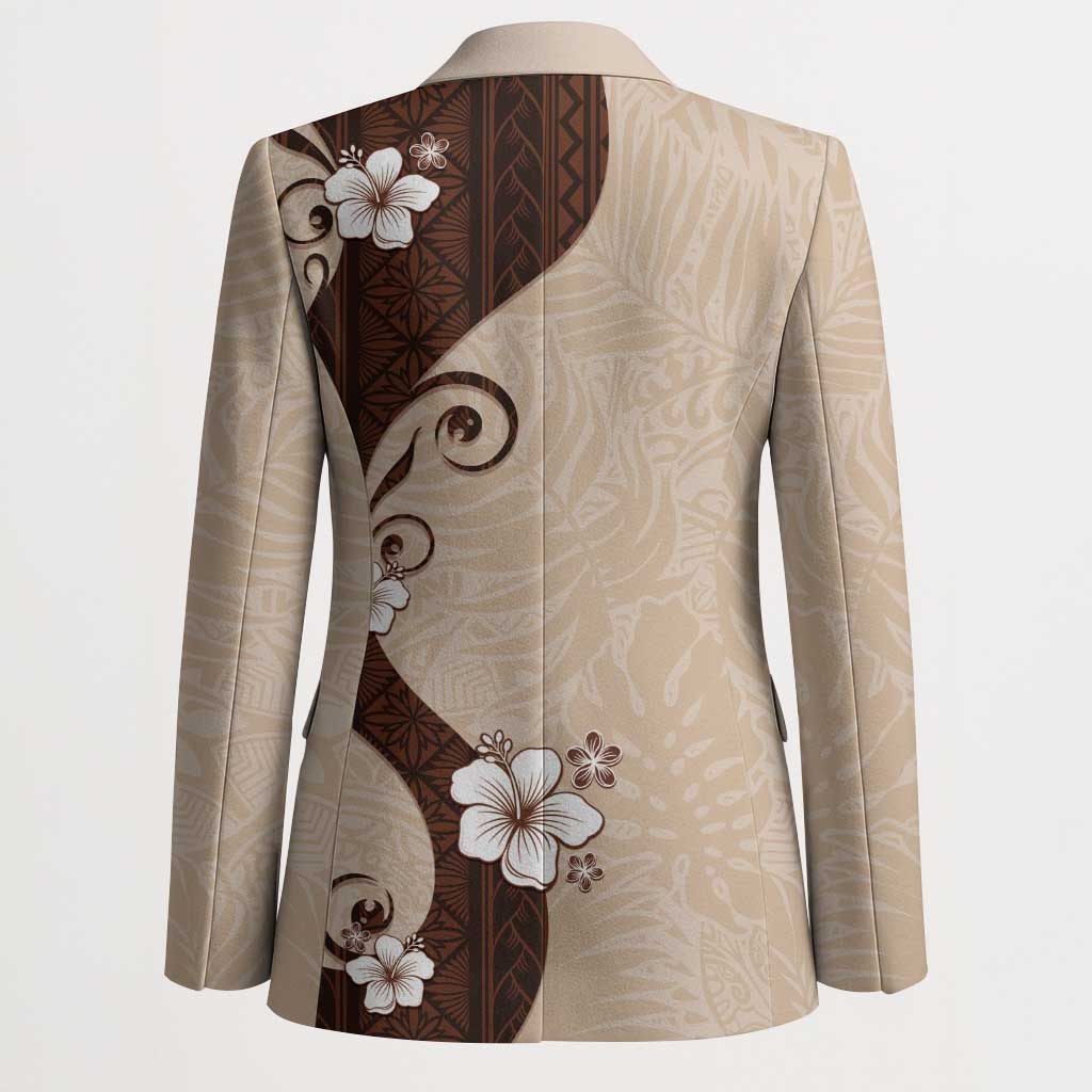 Polynesia Hibiscus Blazer Cameo Curve Motif - Polynesian Pride