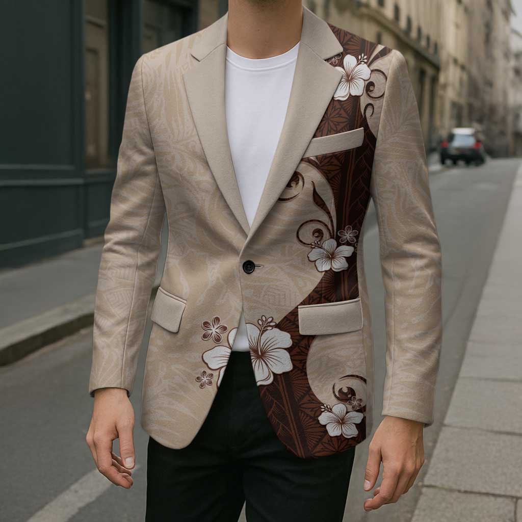 Polynesia Hibiscus Blazer Cameo Curve Motif - Polynesian Pride