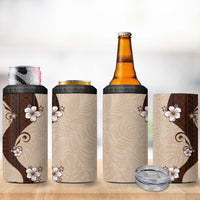 Polynesia Hibiscus 4 in 1 Can Cooler Tumbler Cameo Curve Motif - Polynesian Pride