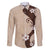 Polynesia Hibiscus Family Matching Long Sleeve Bodycon Dress and Hawaiian Shirt Cameo Curve Motif - Polynesian Pride