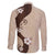 Polynesia Hibiscus Family Matching Long Sleeve Bodycon Dress and Hawaiian Shirt Cameo Curve Motif - Polynesian Pride