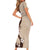 Polynesia Hibiscus Family Matching Short Sleeve Bodycon Dress and Hawaiian Shirt Cameo Curve Motif - Polynesian Pride