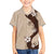 Polynesia Hibiscus Family Matching Short Sleeve Bodycon Dress and Hawaiian Shirt Cameo Curve Motif - Polynesian Pride