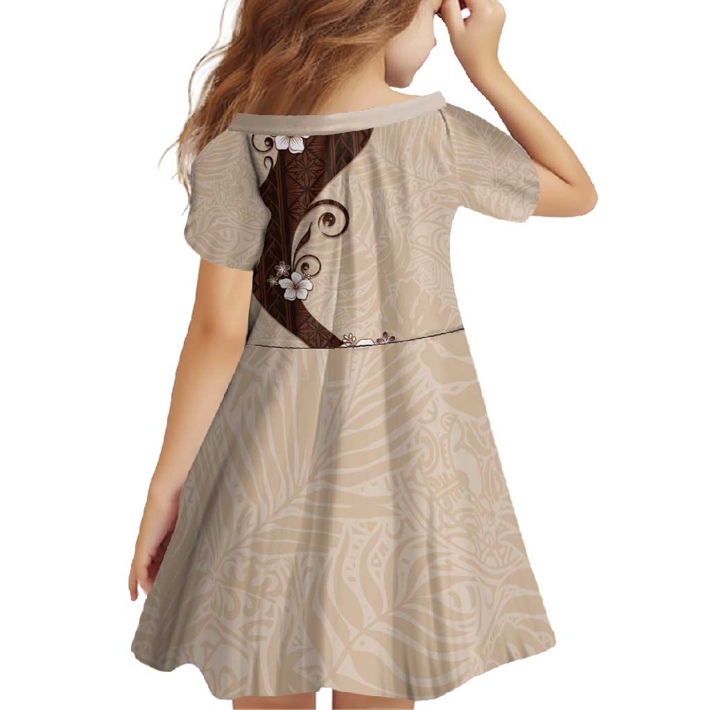 Polynesia Hibiscus Family Matching Summer Maxi Dress and Hawaiian Shirt Cameo Curve Motif - Polynesian Pride