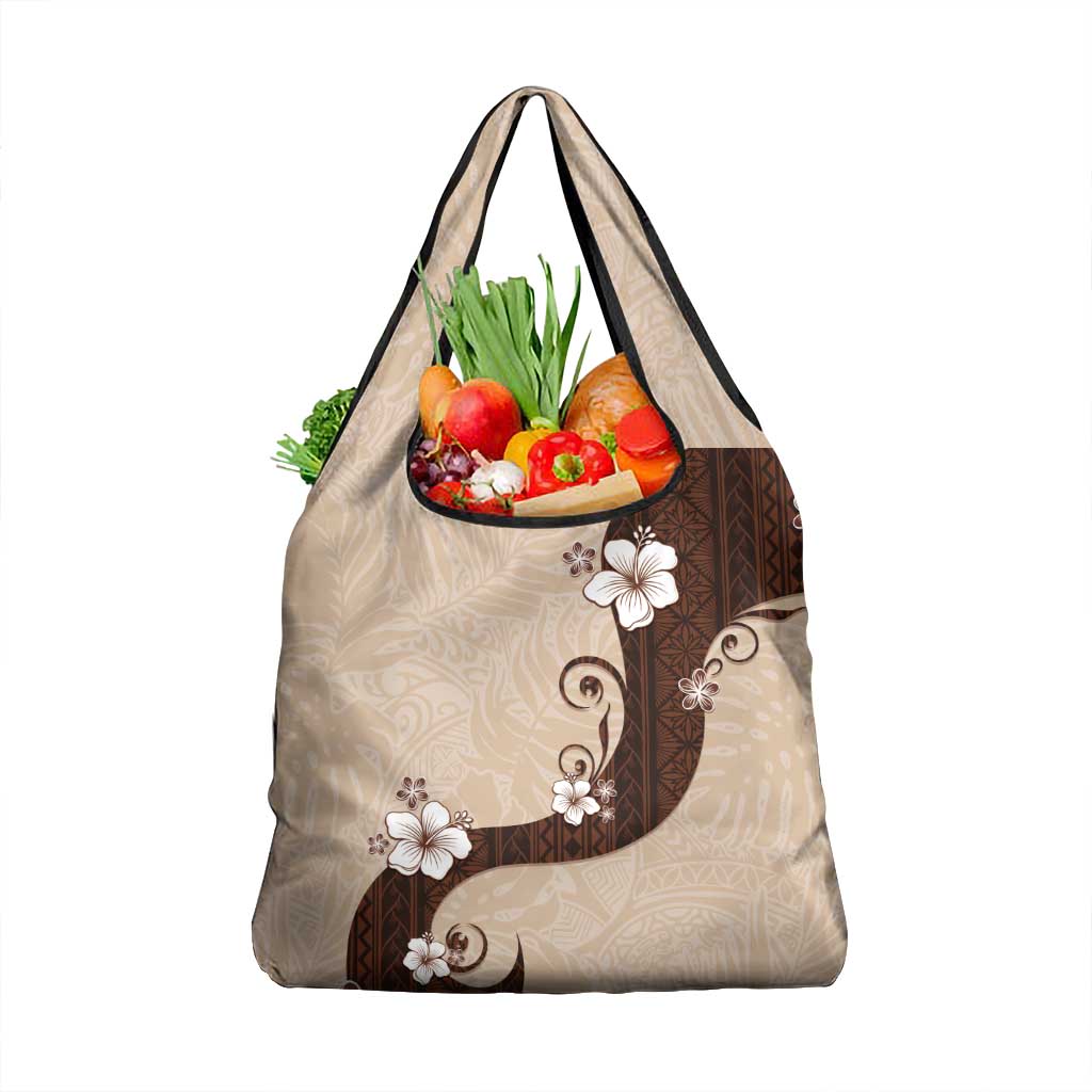 Polynesia Hibiscus Grocery Bag Cameo Curve Motif - Polynesian Pride