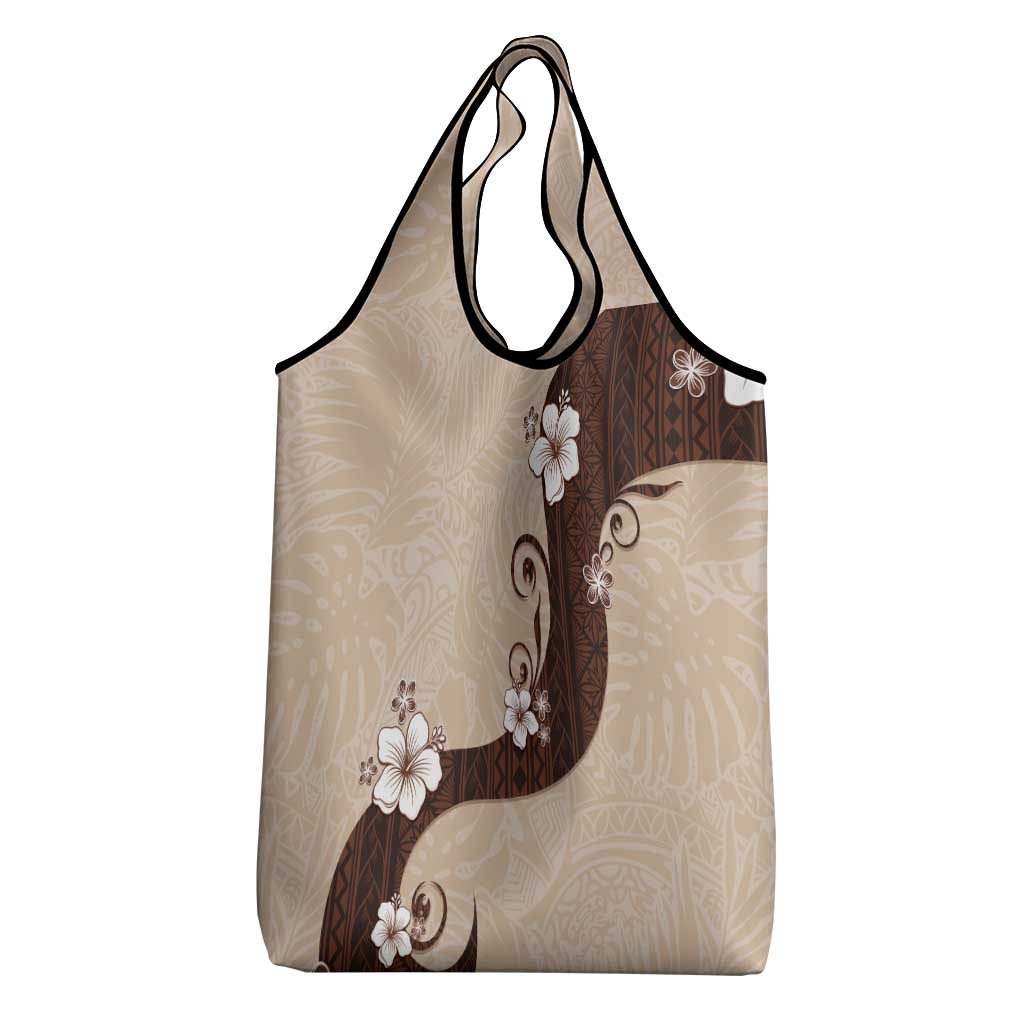 Polynesia Hibiscus Grocery Bag Cameo Curve Motif - Polynesian Pride